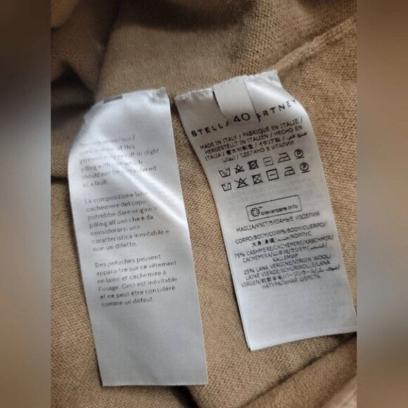 STELLA MCCARTNEY Cashmere Virgin Wool Asymmetric Sweater Sz 40 - Picture 7 of 8